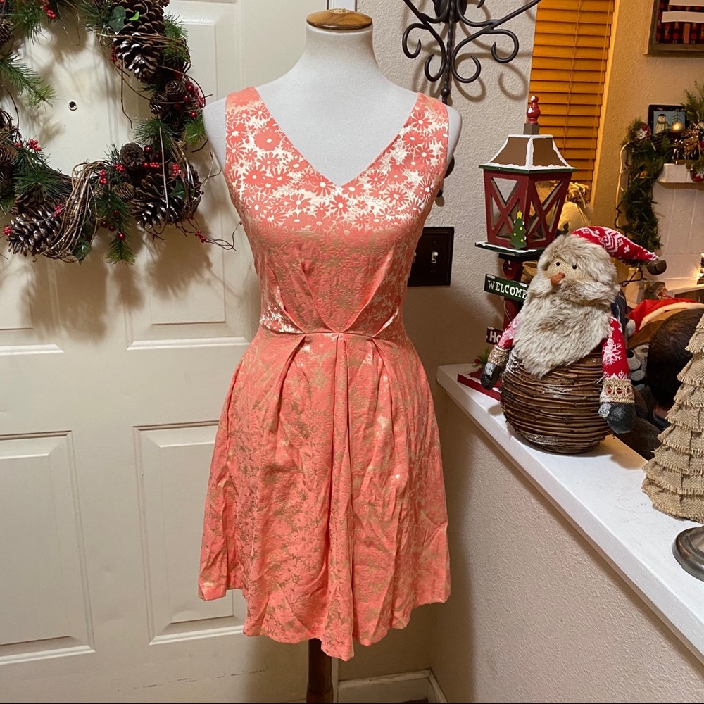 Closet Designed And Made In London PeachMidi Dress